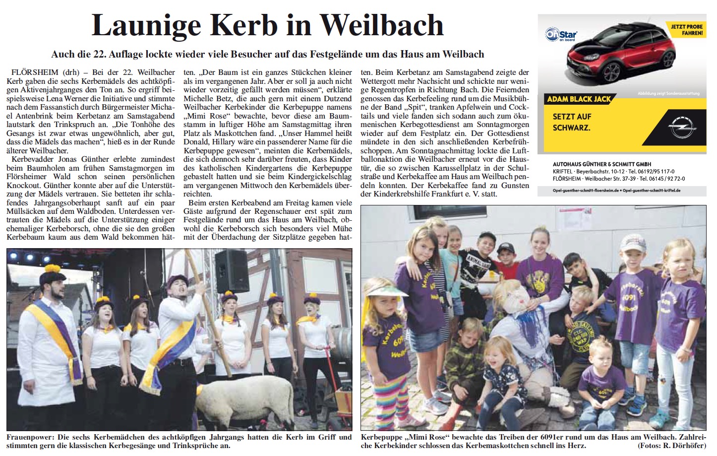 Flörsheimer Zeitung: Launige Kerb in Weilbach